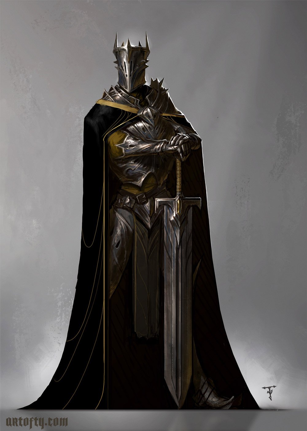 Tyler James Black Knight Character Concept Art Demo