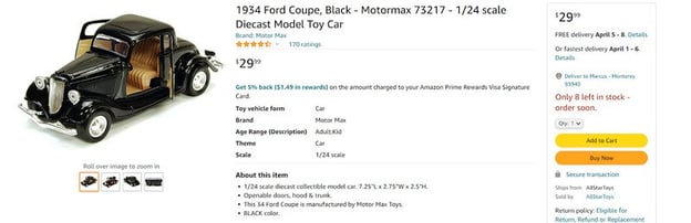 amazon-model-car-ford-coupe-1934