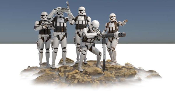 3D Model of Stormtroopers by Advanced 3D Modeling Course Student Massimiliano Moro