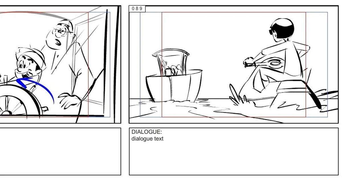 sequential GIF storyboard showing process visualization with connected animated steps